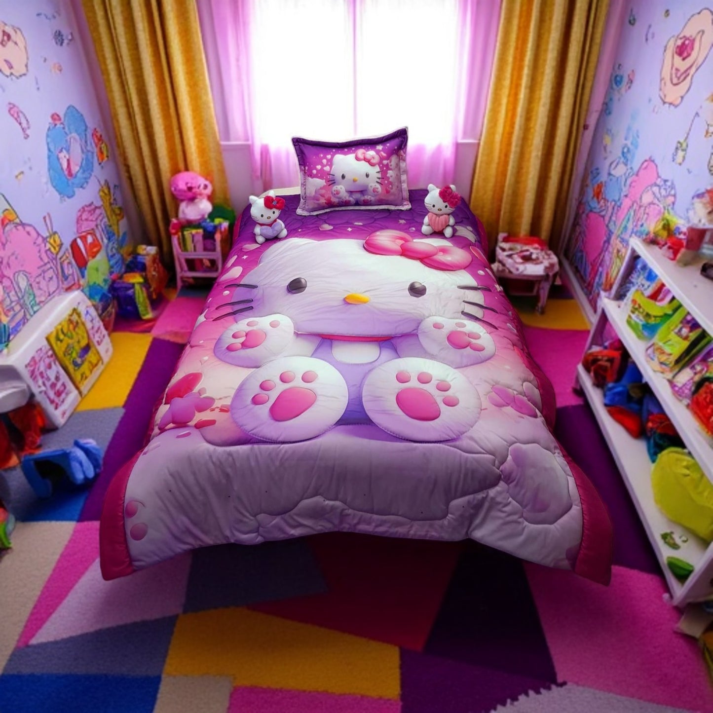 Cubrelechos en Impresión 4D Personalizados con Peluche Cama Sencilla