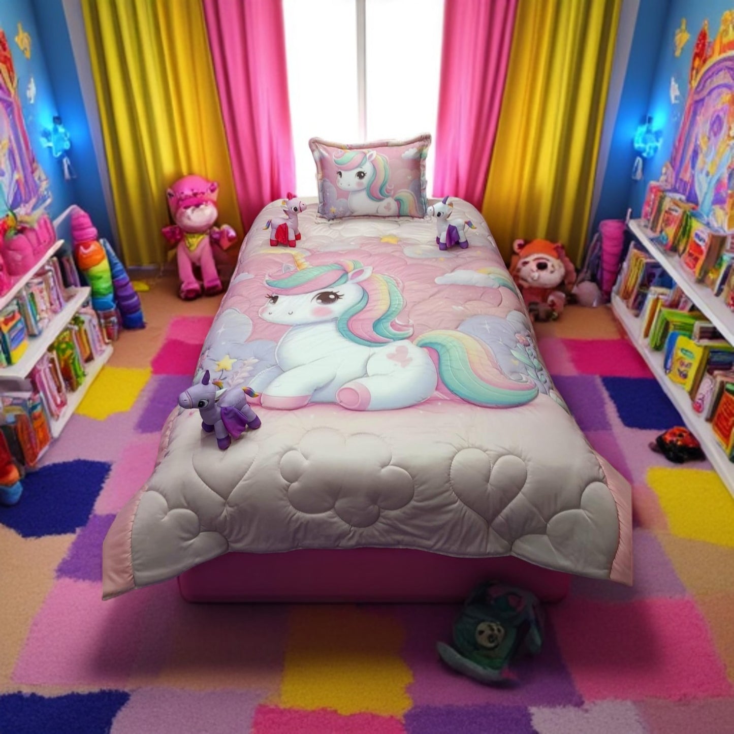 Cubrelechos en Impresión 4D Personalizados con Peluche Cama Sencilla