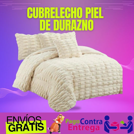 Cubrelecho Piel de Durazno Acolchado Doble Faz Confort y Elegancia para Tu Cama