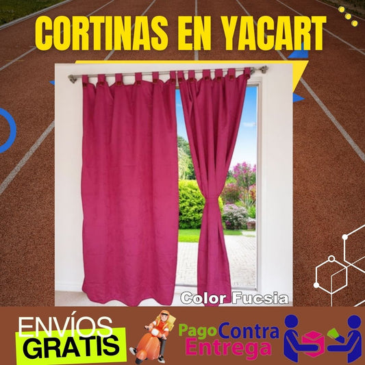 Cortinas en Tela Jacquard con Botón Elegancia que Transforma Tu Espacio