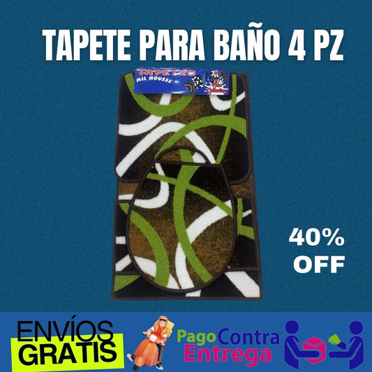 Set de Tapetes para Baño 4 Piezas – Confort, Estilo y Seguridad