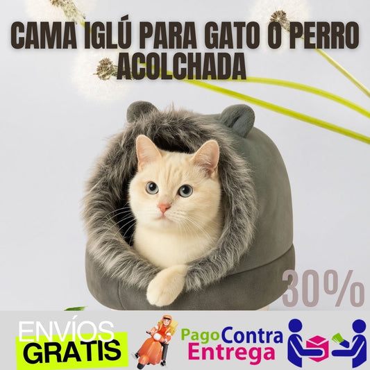 Cama Iglú Para Gato o Perro Acolchada Cama