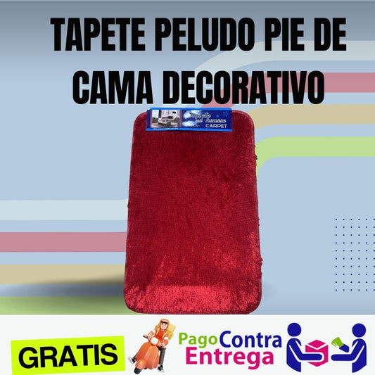 Tapete Pie De Cama Peludo Multiusos Confort y Estilo en un Solo Toque