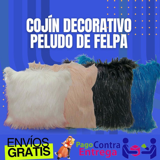Cojín Decorativo Peludo de Felpa Larga – Elegancia y Confort en Cada Rincón